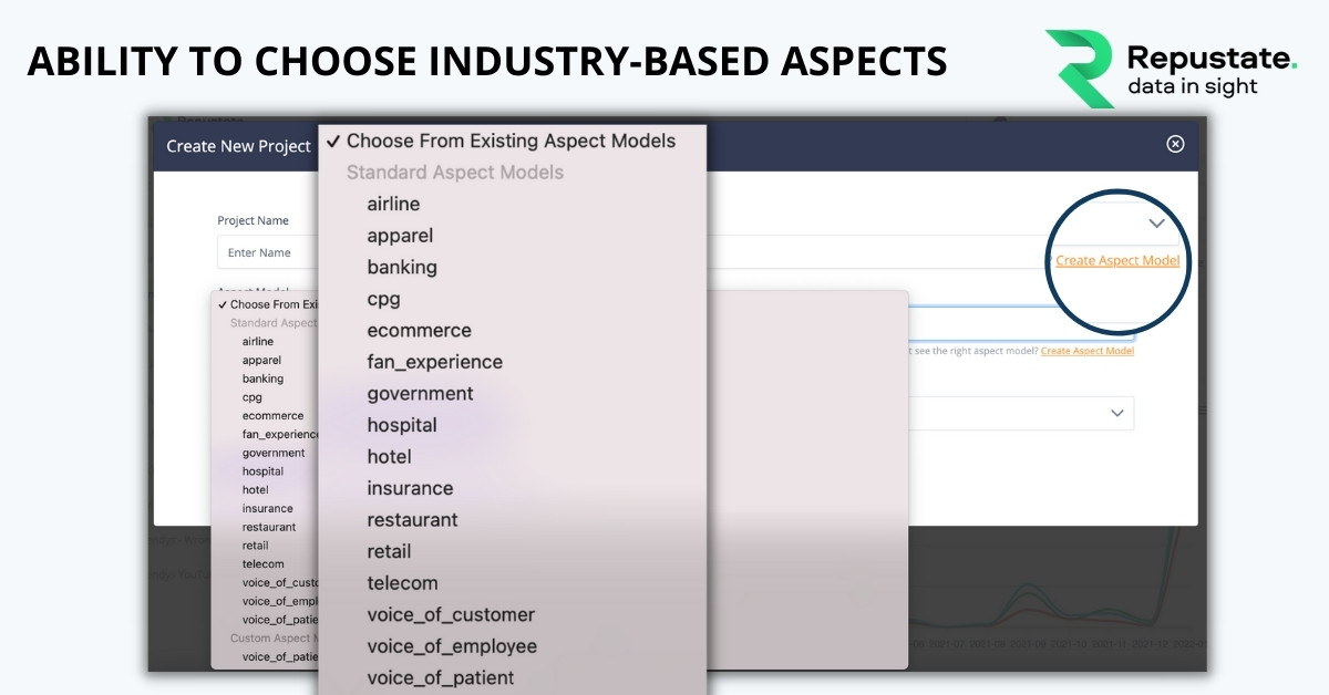 Ability to choose industry-based aspects