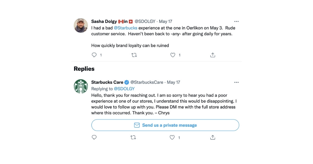 Starbucks social listening