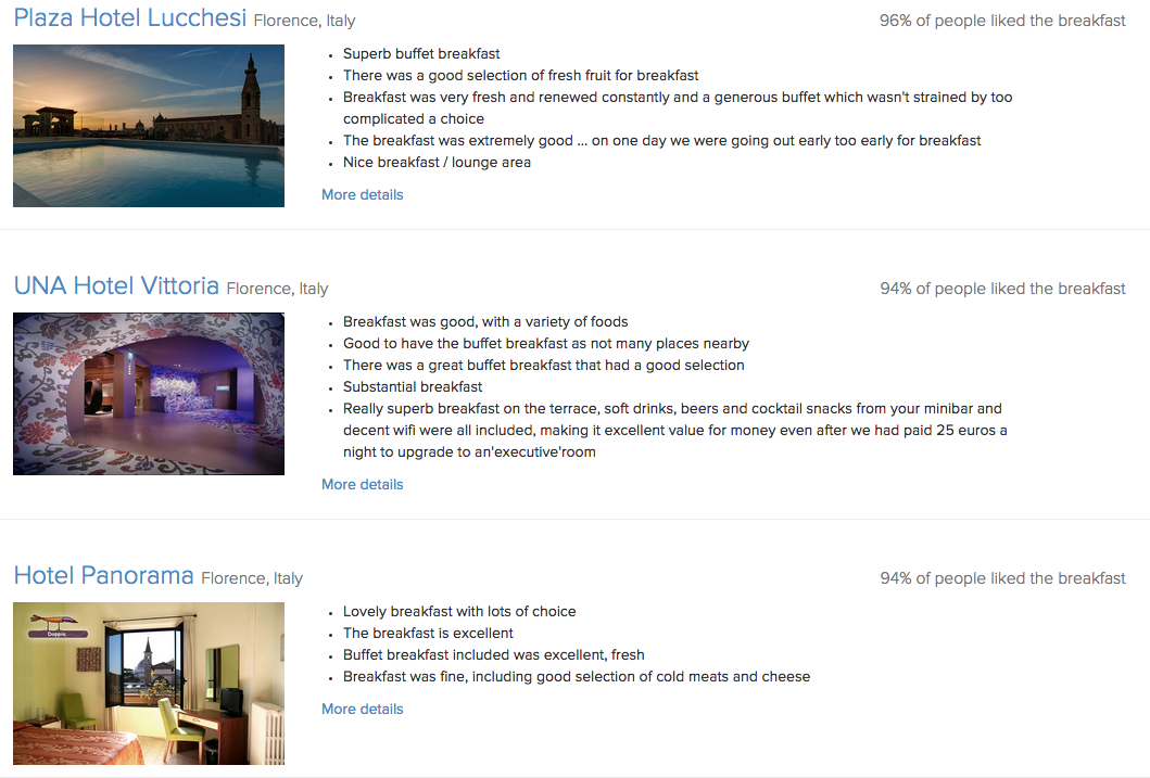 sample hotel search results